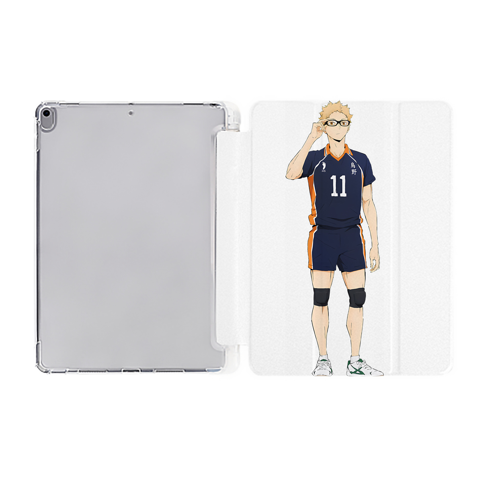 （画像用） ハイキュー!! Haikyu!! IPad ケース ペン収納付き 三つ折りスタンド PUレザー×シリコン 対応機種9.5/10.5/10.9インチ